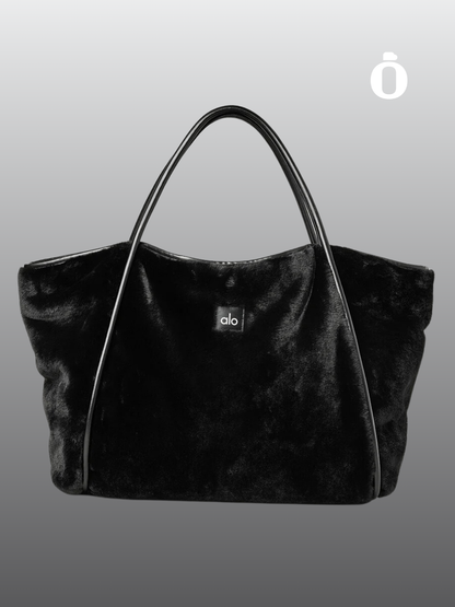 Alo | Faux Fur Tote Bag | Black