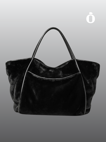 Alo | Faux Fur Tote Bag | Black