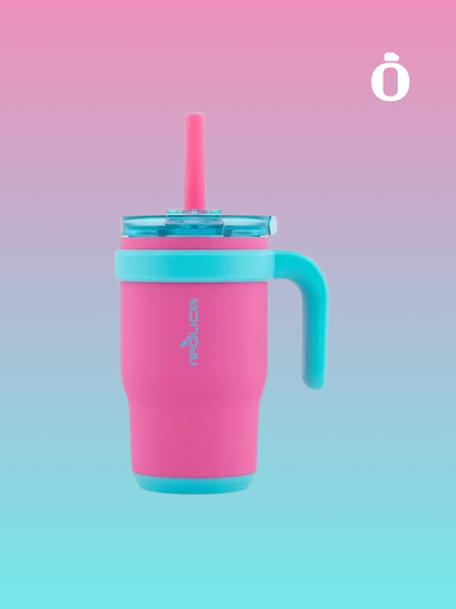 Reduce 14oz Coldee Leakproof Straw & Handle Tumbler - Unicron Pink