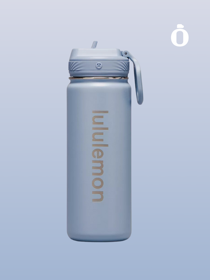 Lululemon | Back to life Sports Bottle With Straw Lid | 18 Oz | Blue Linen