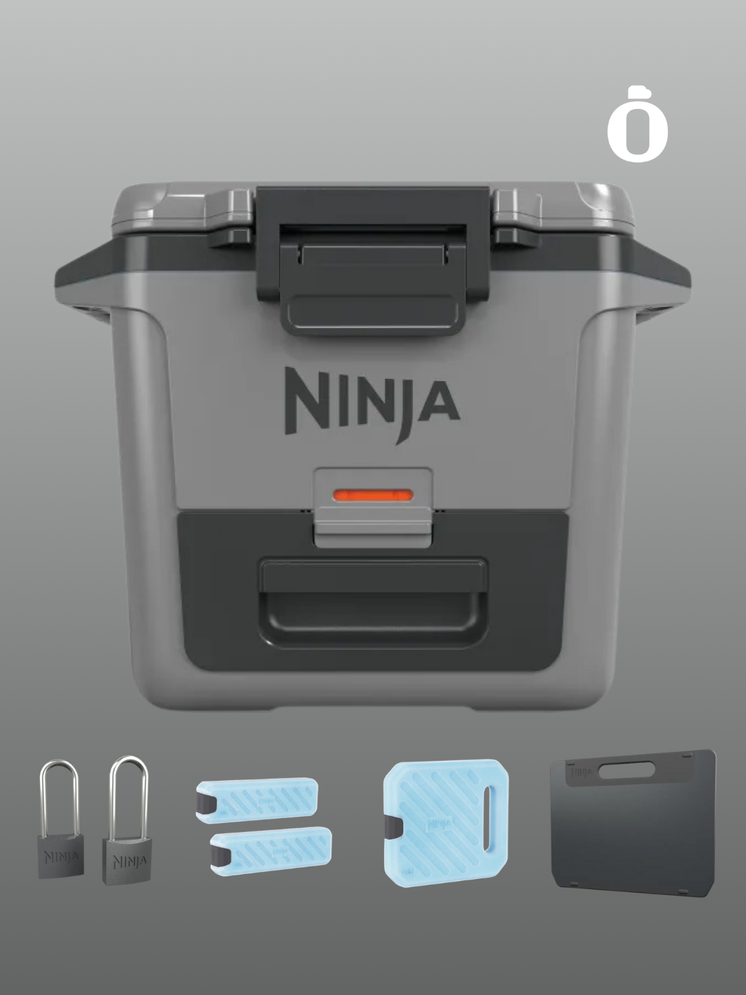 Ninja | FrostVault Hard Cooler with Ice Packs & Accessories | 30 qt | Slate Gray