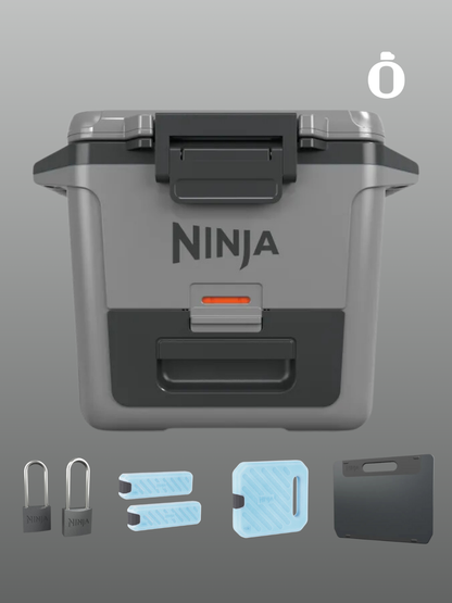 Ninja | FrostVault Hard Cooler with Ice Packs & Accessories | 30 qt | Slate Gray