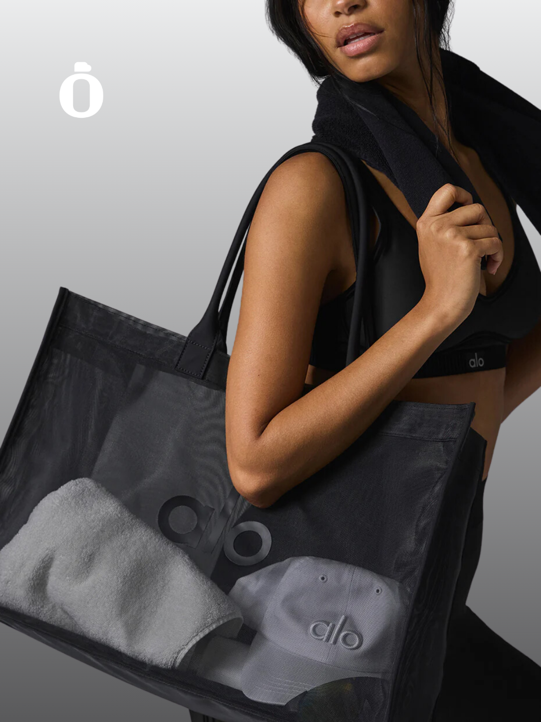 Alo | Sheer Tote Bag | Black