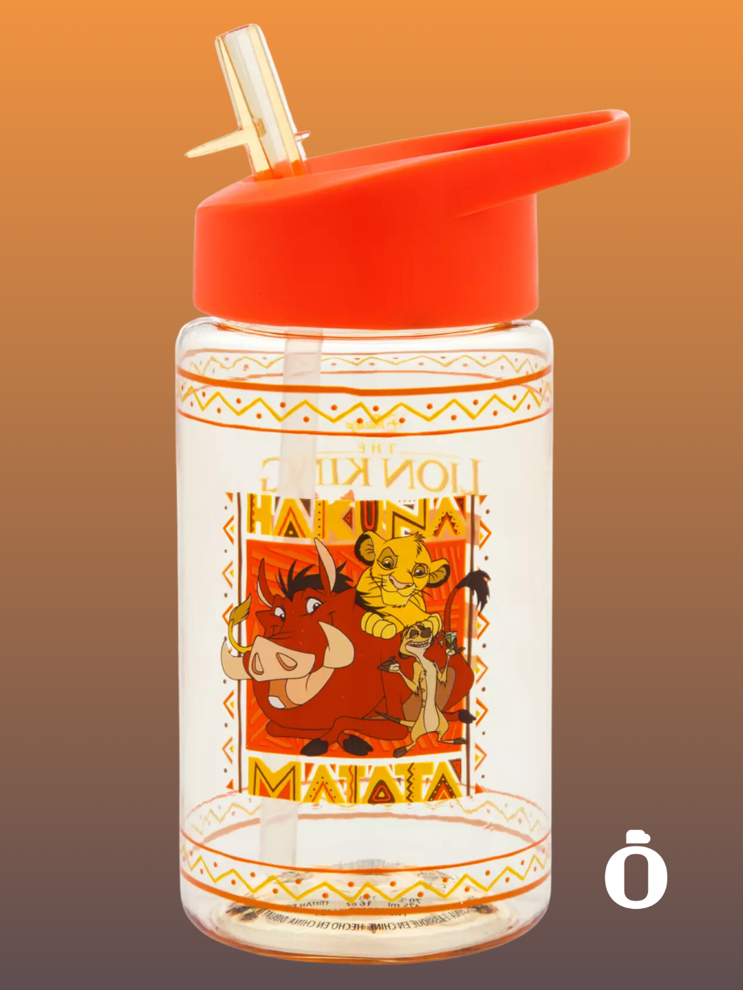 The Lion King Simba Water Bottle with Plush Crossbody Carrier - 16 oz