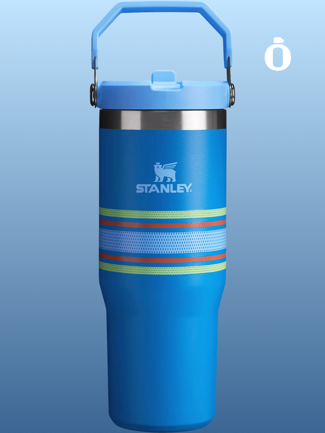 Stanley The Iceflow Flip Straw Tumbler Varsity Collection | 30 Oz | Azure Mesh