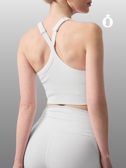 Alo | Seamless Ribbed Favorite Bra Tank | White