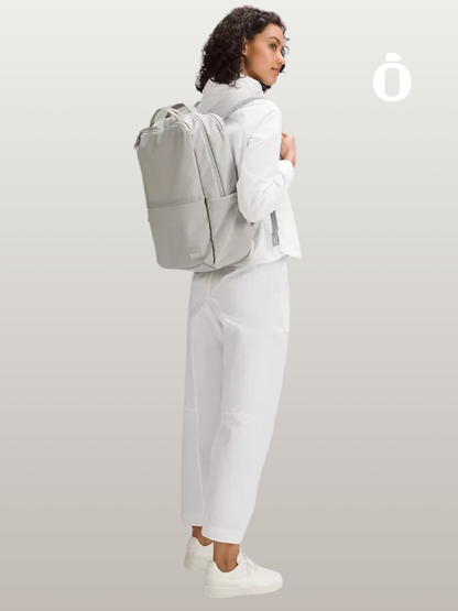 Lululemon | Double-Zip Backpack 22L | Raw Linen/Grey Eucalyptus