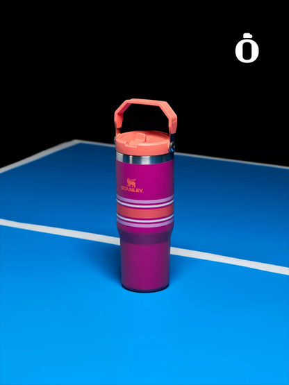 Stanley The Iceflow Flip Straw Tumbler Varsity Collection | 30 Oz | Fuchsia Mesh