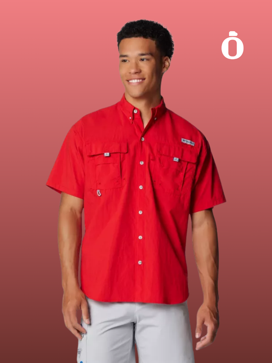 Columbia | Men's | PFG Bahama II Short Sleeve Shirt | Red Spark