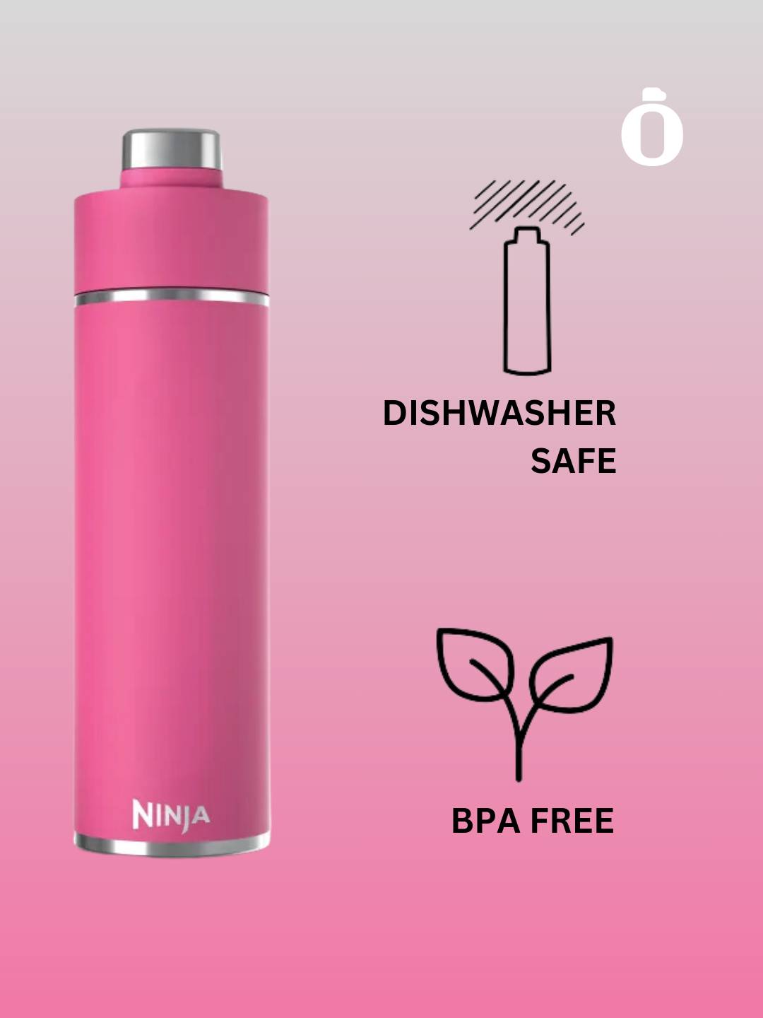 Ninja | Thirsti Travel Bottle | 28 oz | Fuchsia Pink