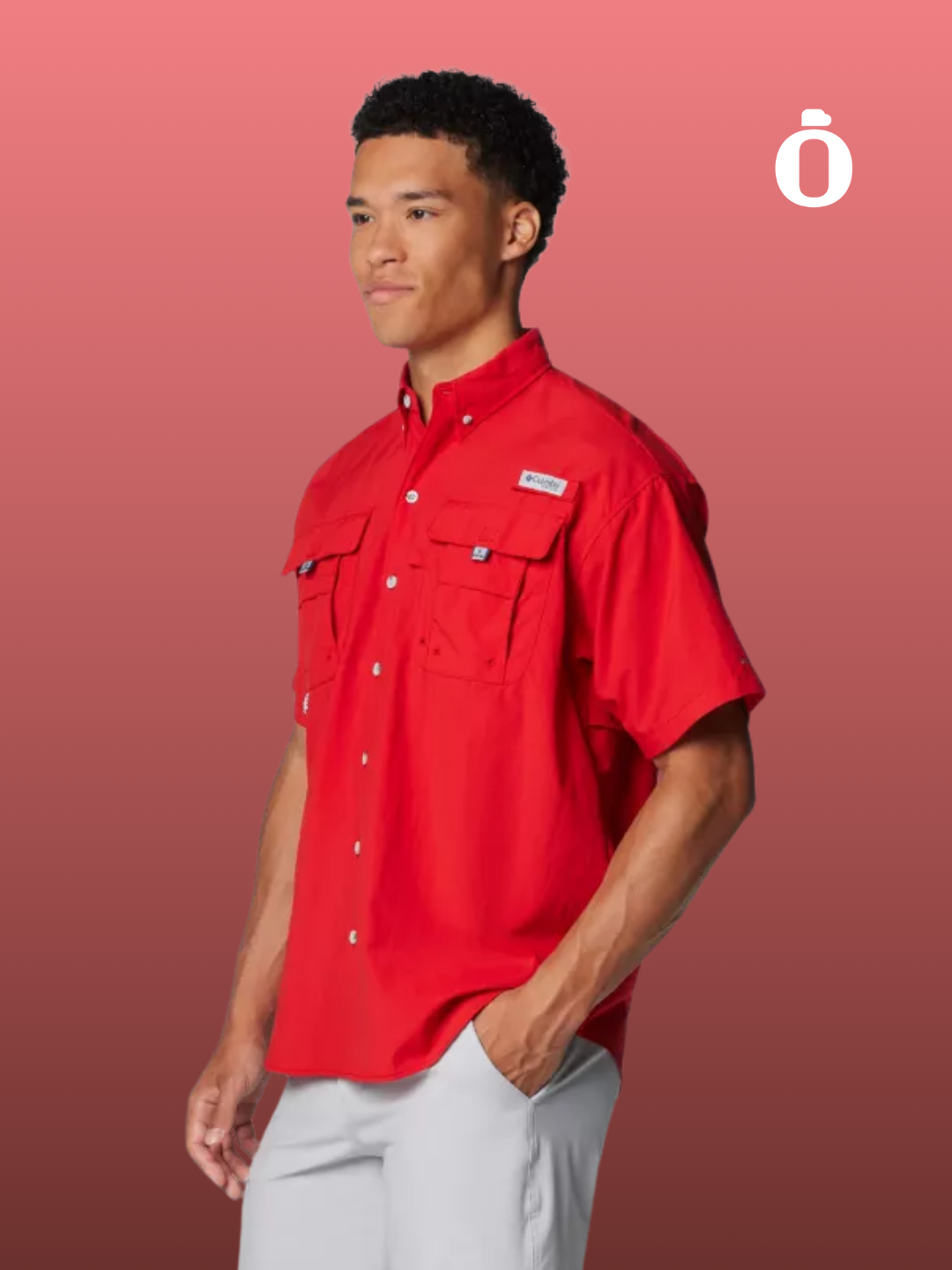 Columbia | Men's | PFG Bahama II Short Sleeve Shirt | Red Spark