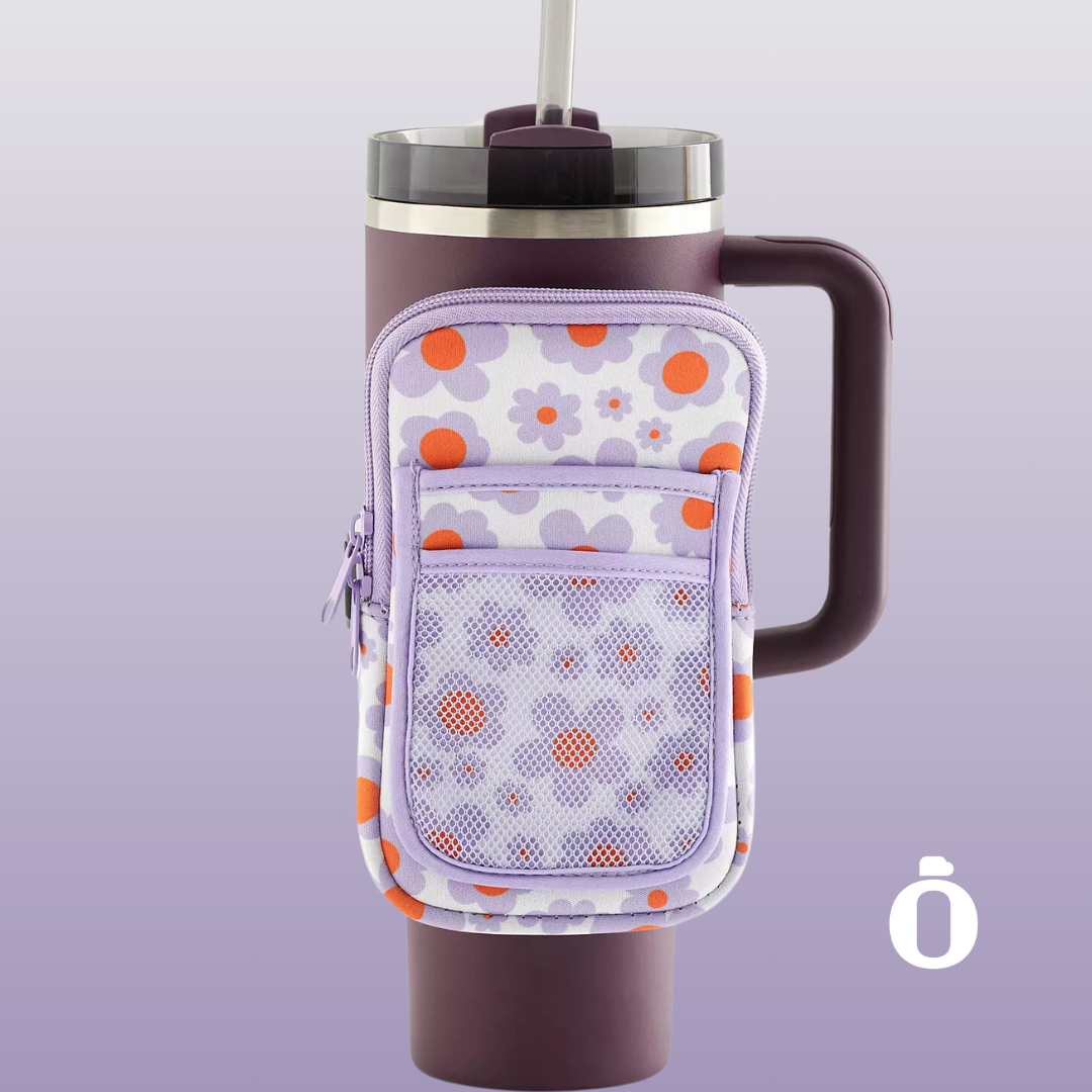 Katydid To-Go Water Bottle Pouch | Lilac Floral