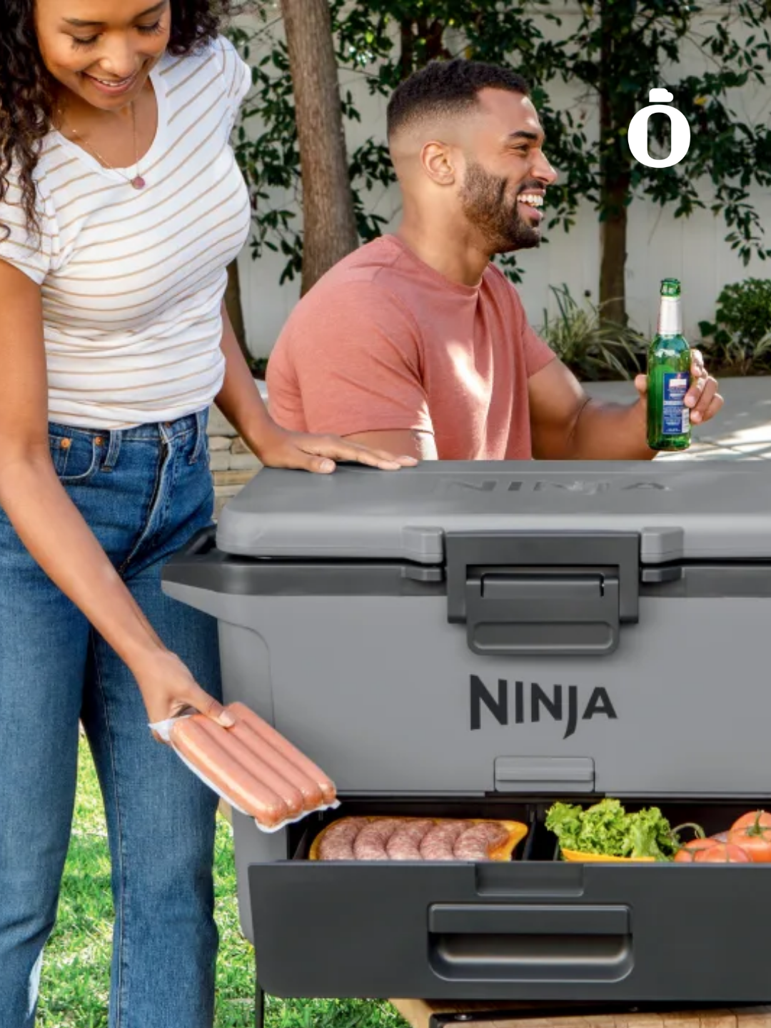 Ninja | FrostVault Hard Cooler with Ice Packs & Accessories | 50 qt | Slate Gray