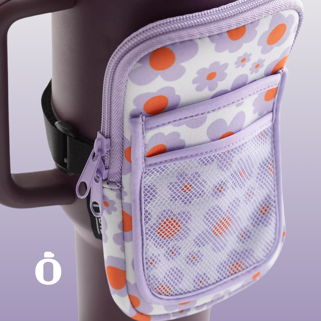 Katydid To-Go Water Bottle Pouch | Lilac Floral