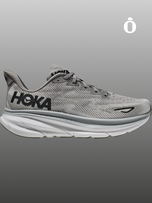 Hoka | Men's Clifton 9 Running Shoes | Grey/Black