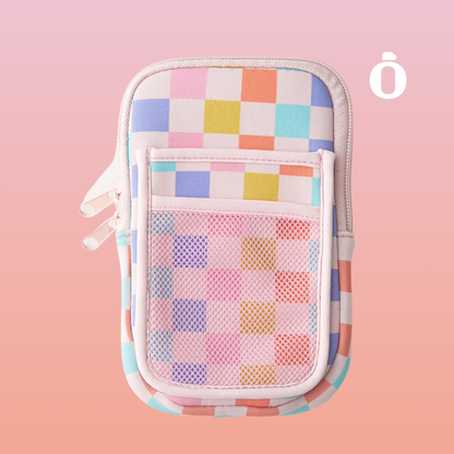 Katydid To-Go Water Bottle Pouch | Retro Multi Check