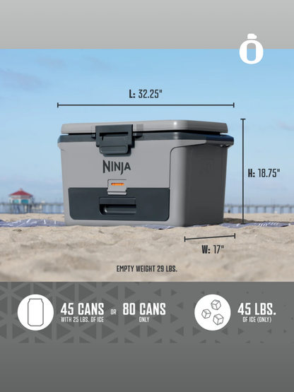 Ninja | FrostVault Hard Cooler with Dry Zone | 50 qt | Slate Gray