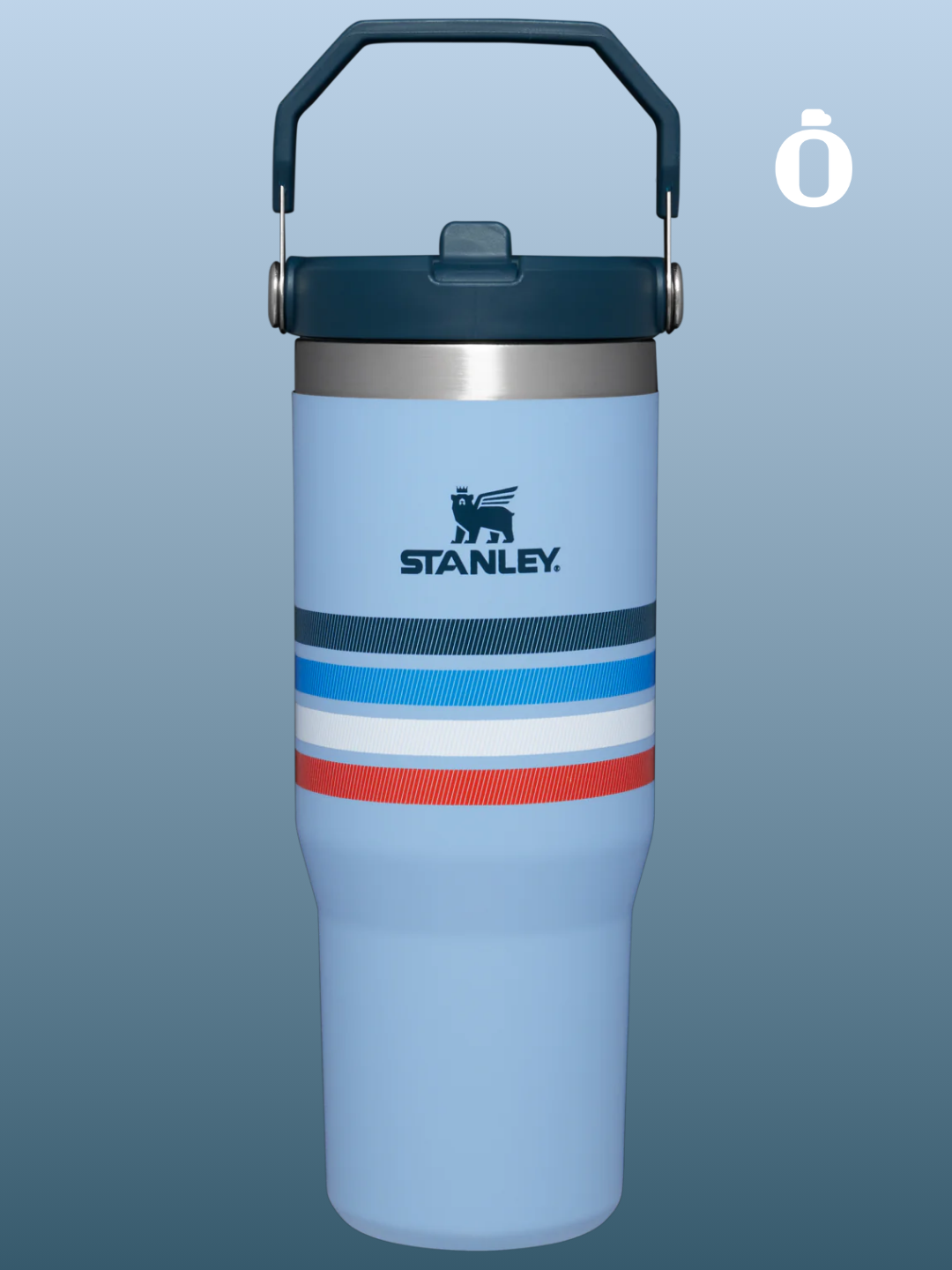 Stanley The Iceflow Flip Straw Tumbler | 30 Oz | Cornflower Stripe