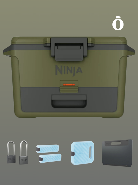 Ninja | FrostVault Hard Cooler with Ice Packs & Accessories | 50 qt | Spruce Green