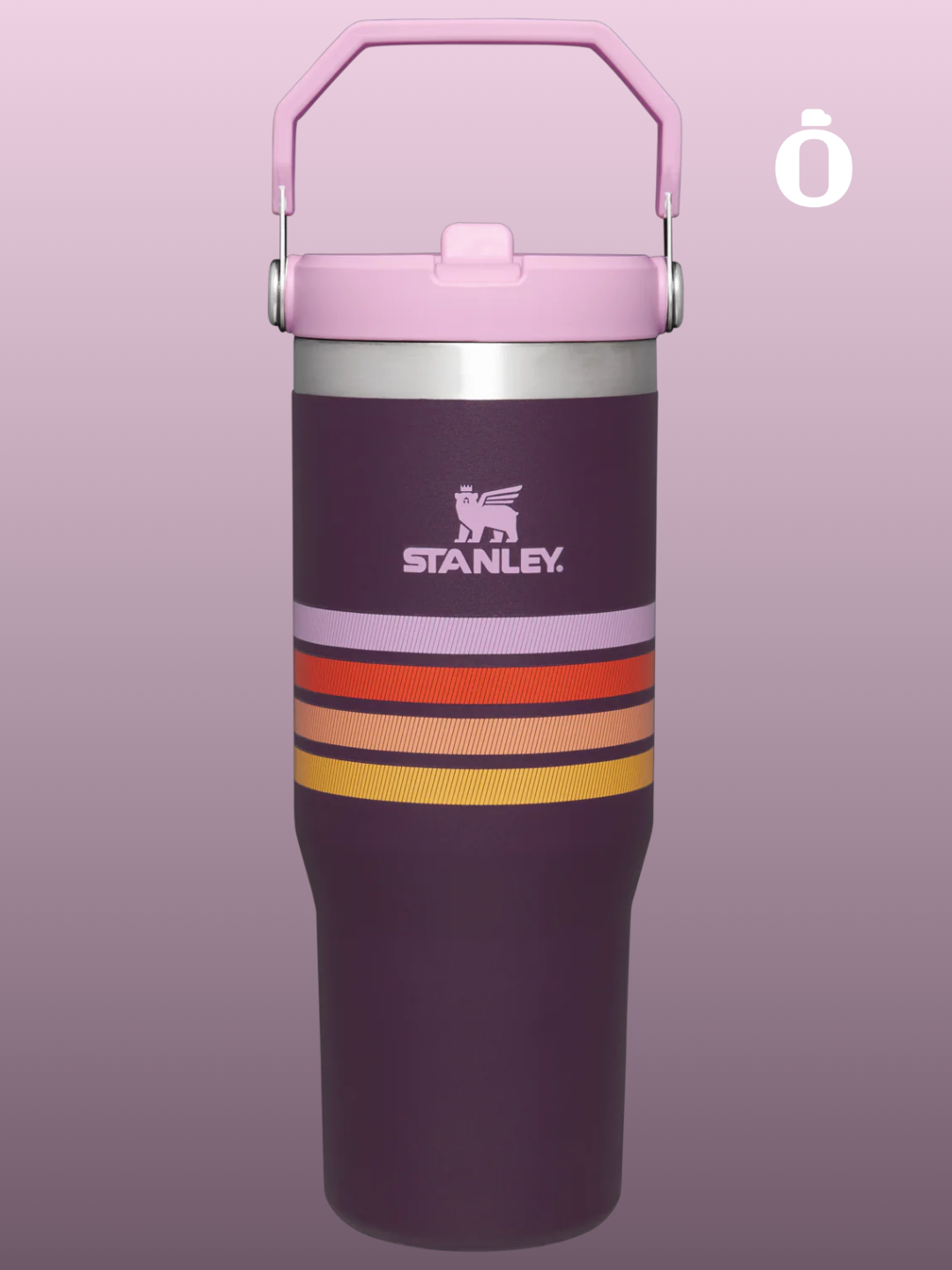 Stanley The Iceflow Flip Straw Tumbler | 30 Oz | Plum Stripe