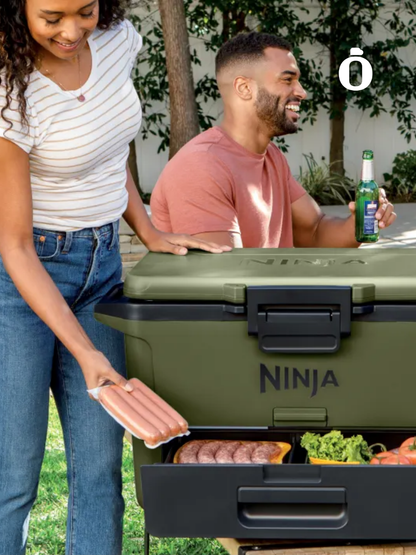 Ninja | FrostVault Hard Cooler with Ice Packs & Accessories | 50 qt | Spruce Green