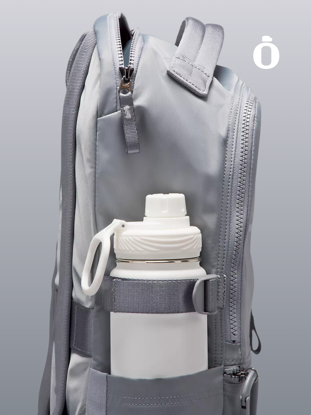 Grey and white backpack best sale