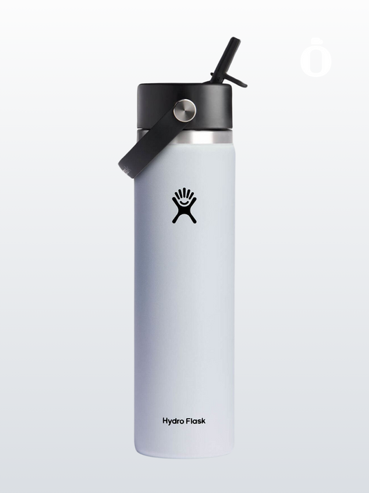 Hydro Flask Wide Mouth With Flex Straw Cap 24 Oz White