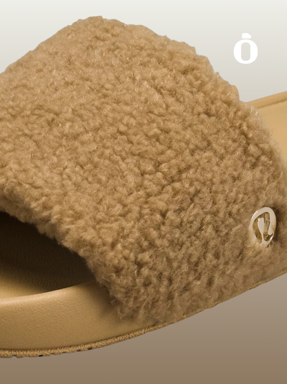 Lululemon | Women's Fleece Restfeel Slide | Filbert Tan/Gold/Filbert Tan