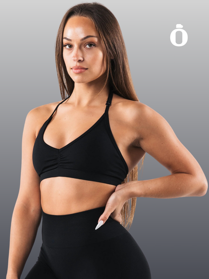 Alphalete | Amplify Halter Bra | Black