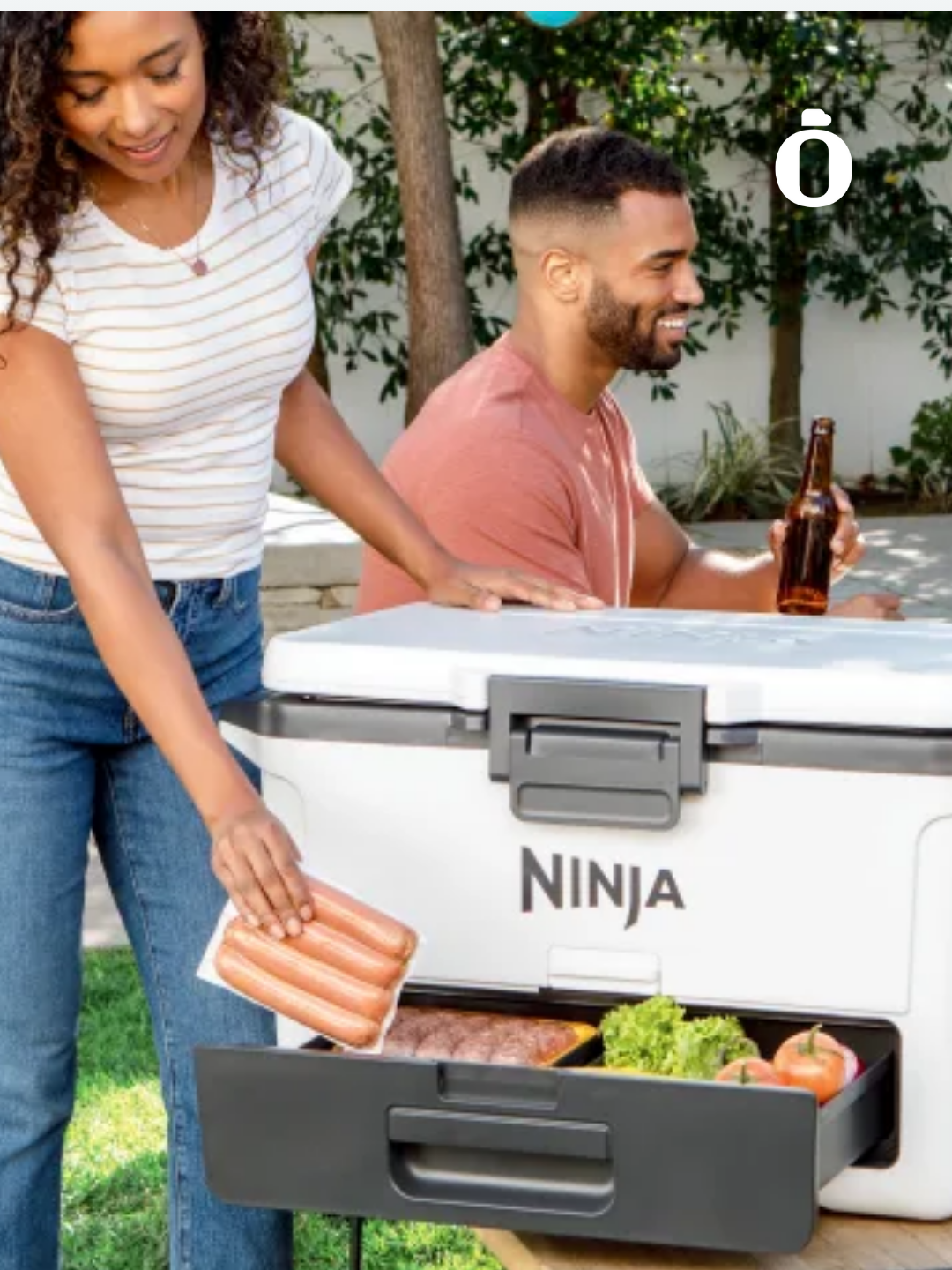 Ninja | FrostVault Hard Cooler with Dry Zone | 50 qt | Cloud White