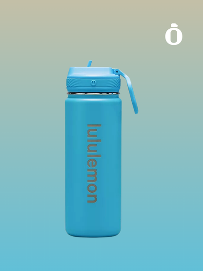 Lululemon | Back to life Sports Bottle With Straw Lid | 18 Oz | Kayak Blue Light