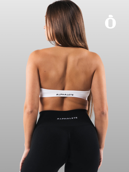 Alphalete | Amplify Halter Bra | White