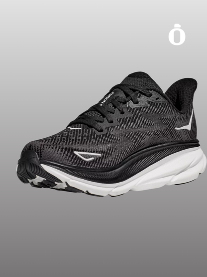 Hoka | Men's Clifton 9 Running Shoes | Black/White