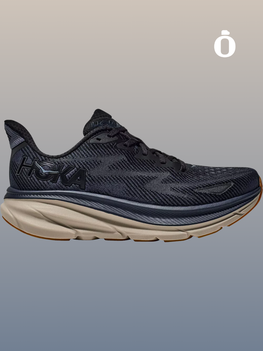 Hoka | Men's Clifton 9 Running Shoes | Black/Navy