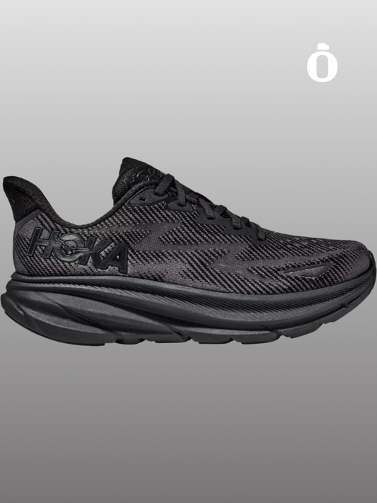 Hoka | Men's Clifton 9 Running Shoes | Black/Black