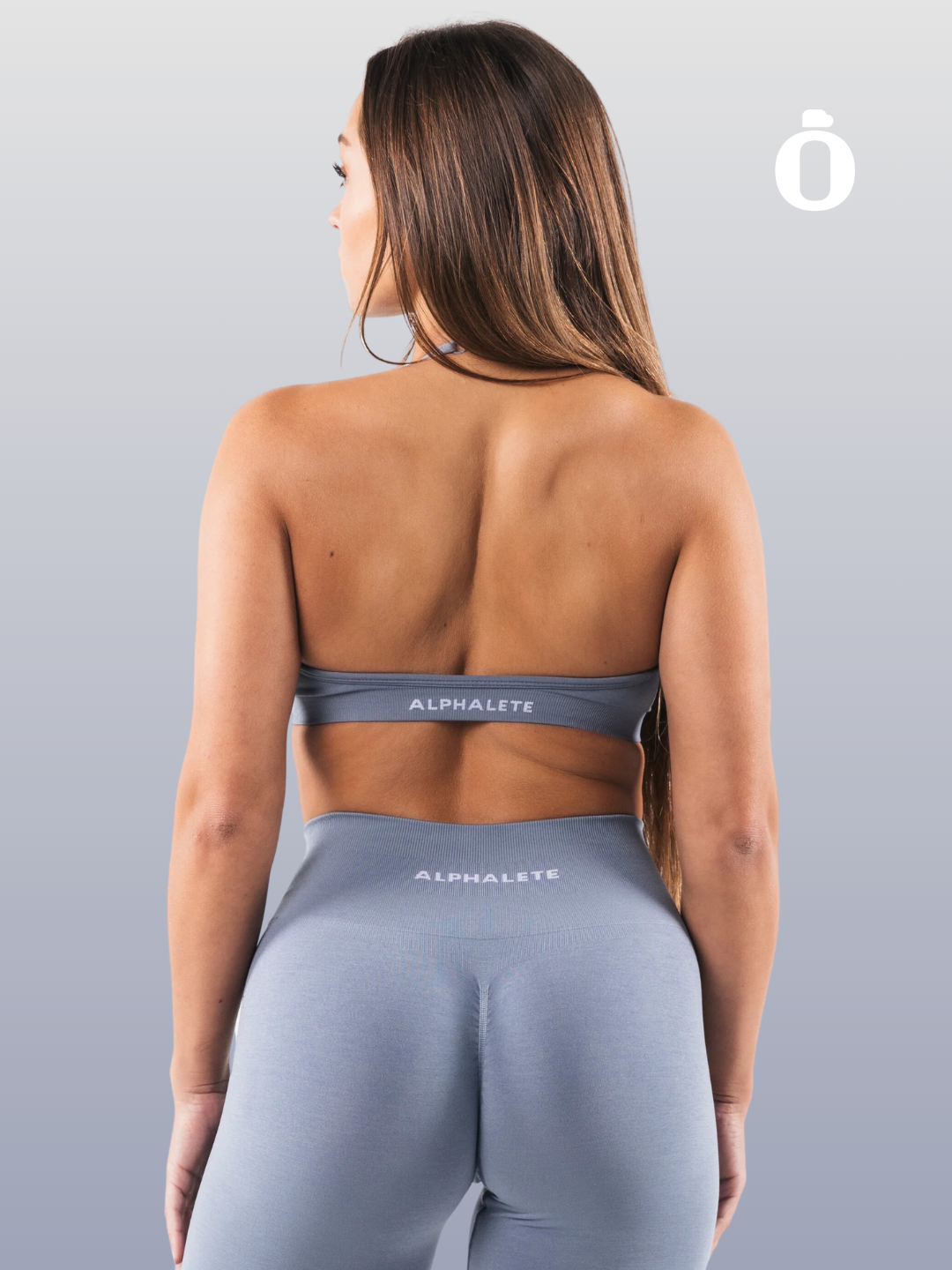 Alphalete | Amplify Halter Bra | Still Water