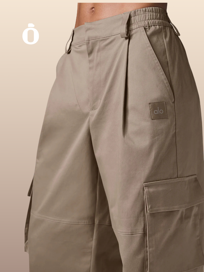 Alo | High-Waist Night Out Cargo Trouser | Gravel