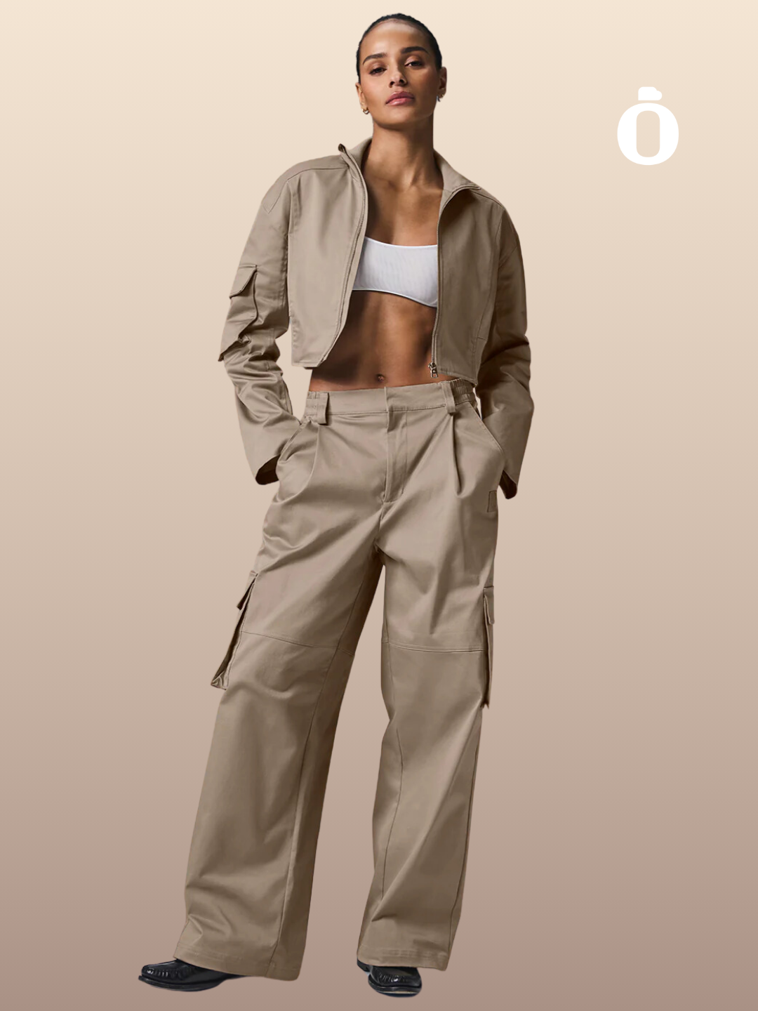 Alo | High-Waist Night Out Cargo Trouser | Gravel