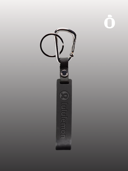 Lululemon | Silicone Keychain | Black/Silver