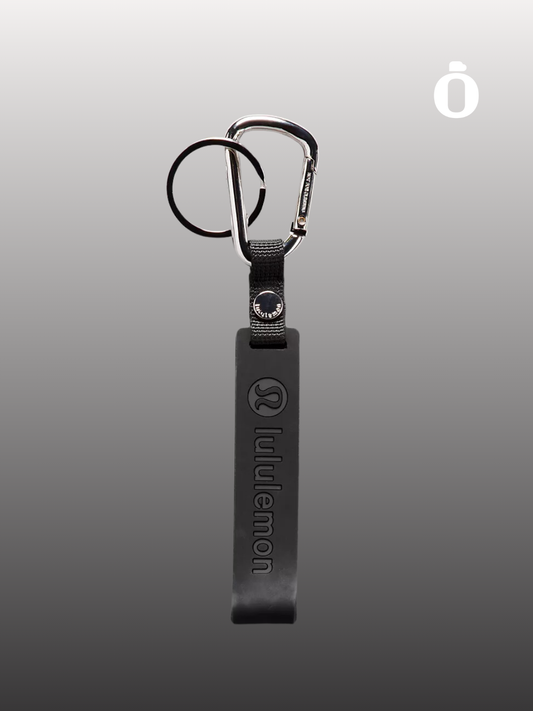 Lululemon | Silicone Keychain | Black/Silver