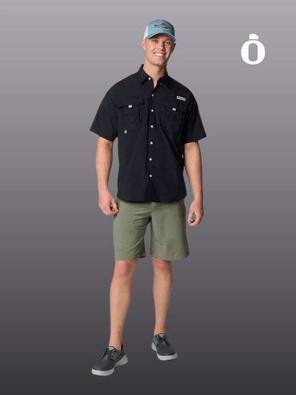 Columbia | Men's | PFG Bahama II Short Sleeve Shirt | Black