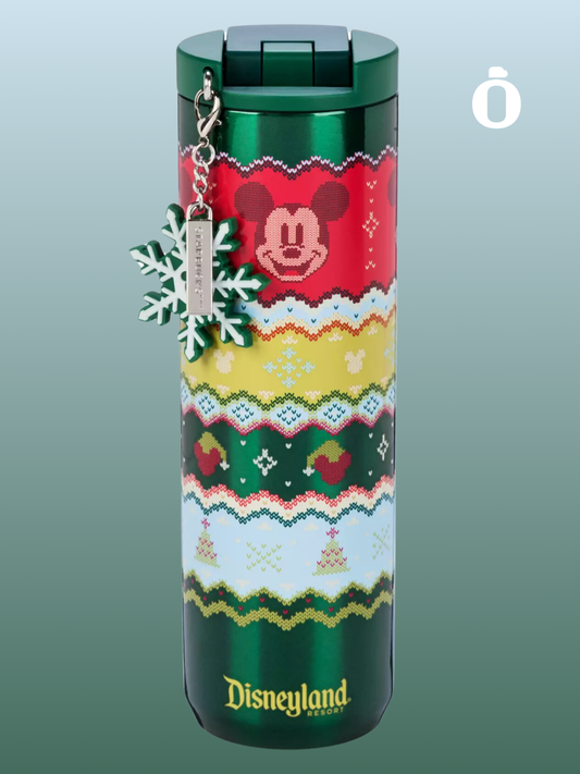 M. Mouse Holiday Stainless Steel Starbucks Water Bottle | 20 oz | Christmas Green