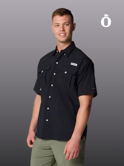 Columbia | Men's | PFG Bahama II Short Sleeve Shirt | Black