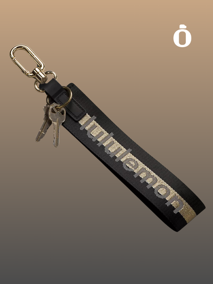 Lululemon | Never Lost Keychain | Black/Gold