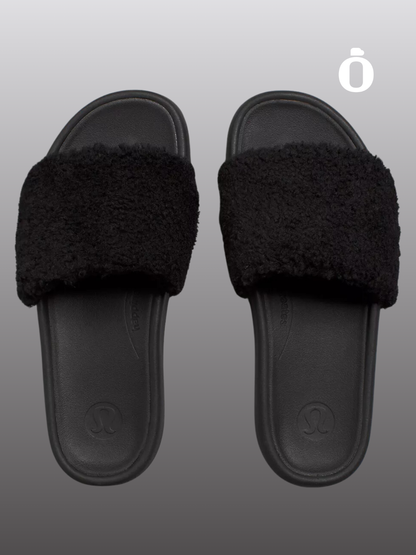 Lululemon | Women's Fleece Restfeel Slide | Black/Gold/Black