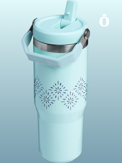 Stanley Winter Wonderland Collection Flip Straw Tumbler | 30 Oz | Seaglass Gloss