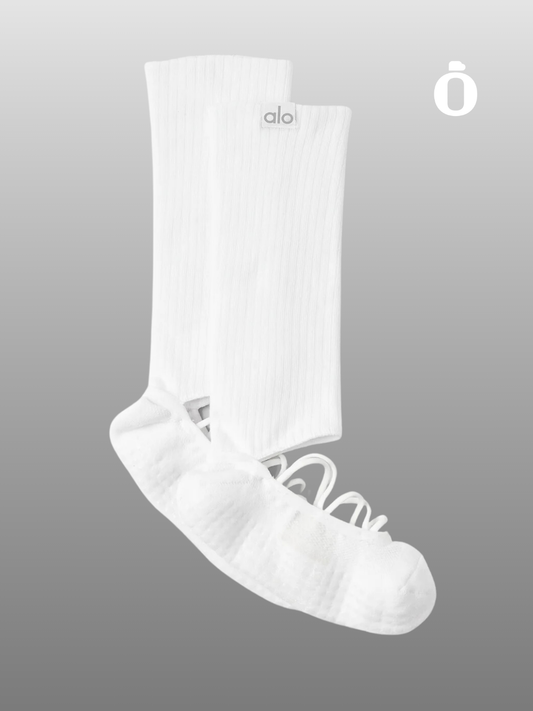 Alo | Women's Strappy Siren Grip Sock | White