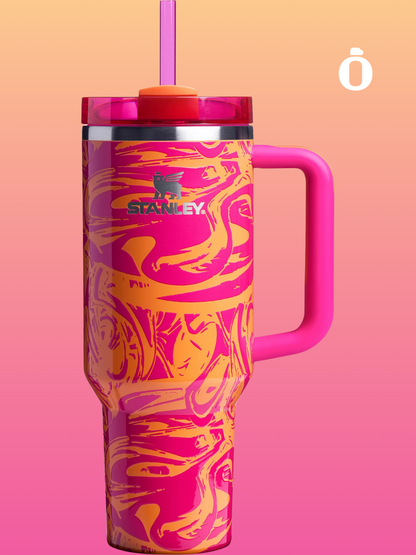 *Limited Edition Stanley x Moolah The Quencher H2.0 Flowstate Tumbler | 40 Oz | Pink Orange