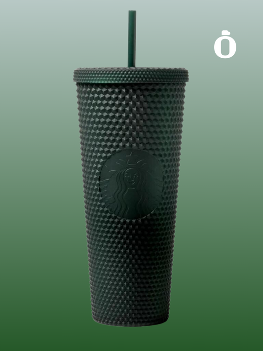 Starbucks Dark Green Jelly Studded Tumbler - 24 Oz