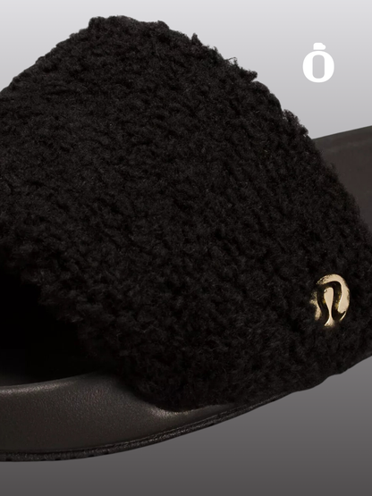 Lululemon | Women's Fleece Restfeel Slide | Black/Gold/Black